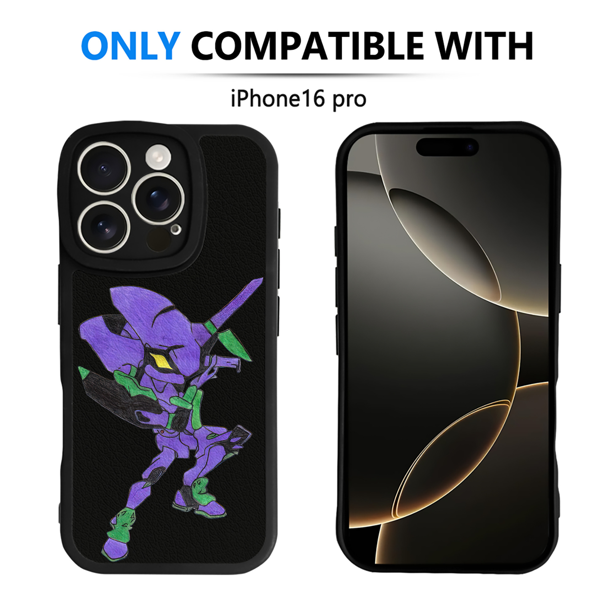 （画像用） EVA 新世紀エヴァンゲリオン 【iPhone 16シリーズ対応】シリコンスマホケース（レザー調） 材質：シリコン